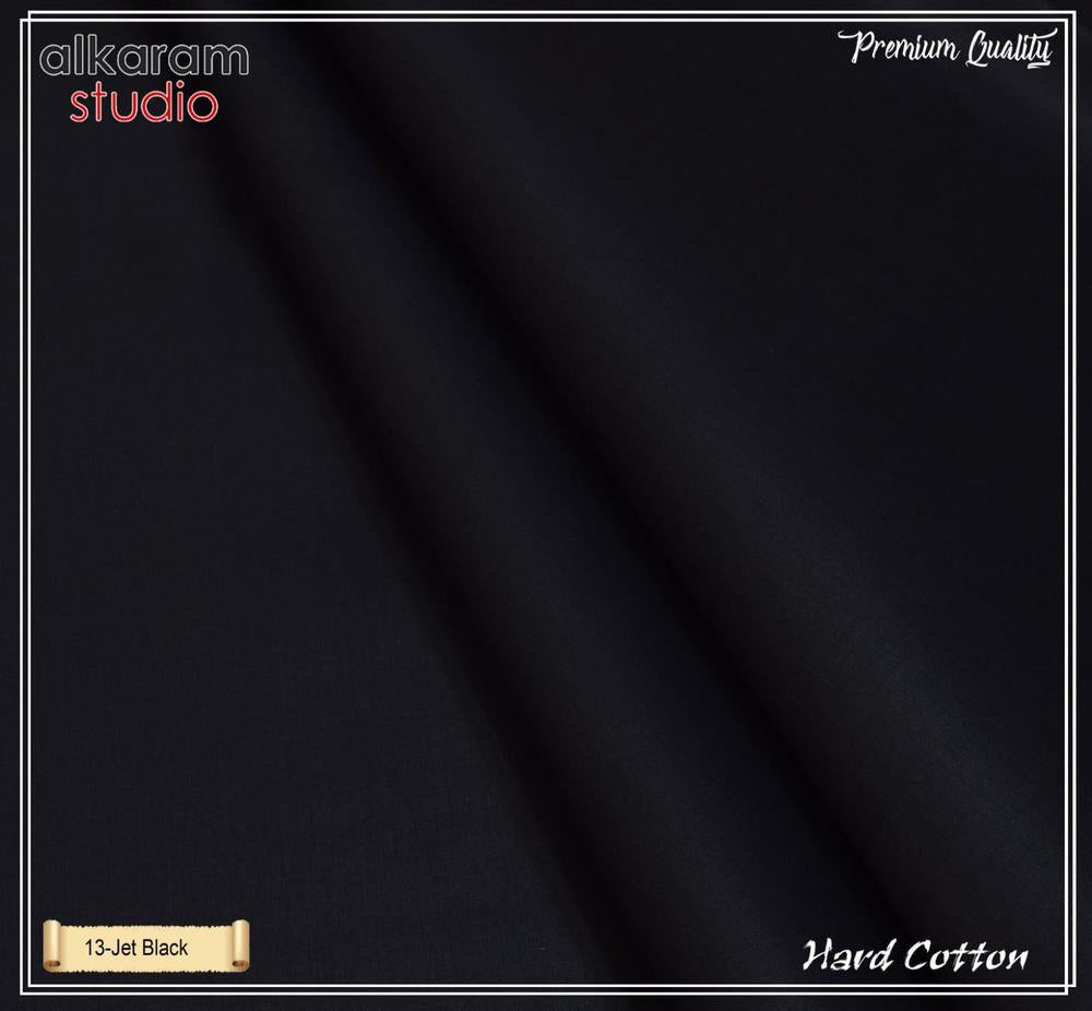 Professional Short Title: Men's Black Paper Cotton Unstitched Suit – 8 Button Design