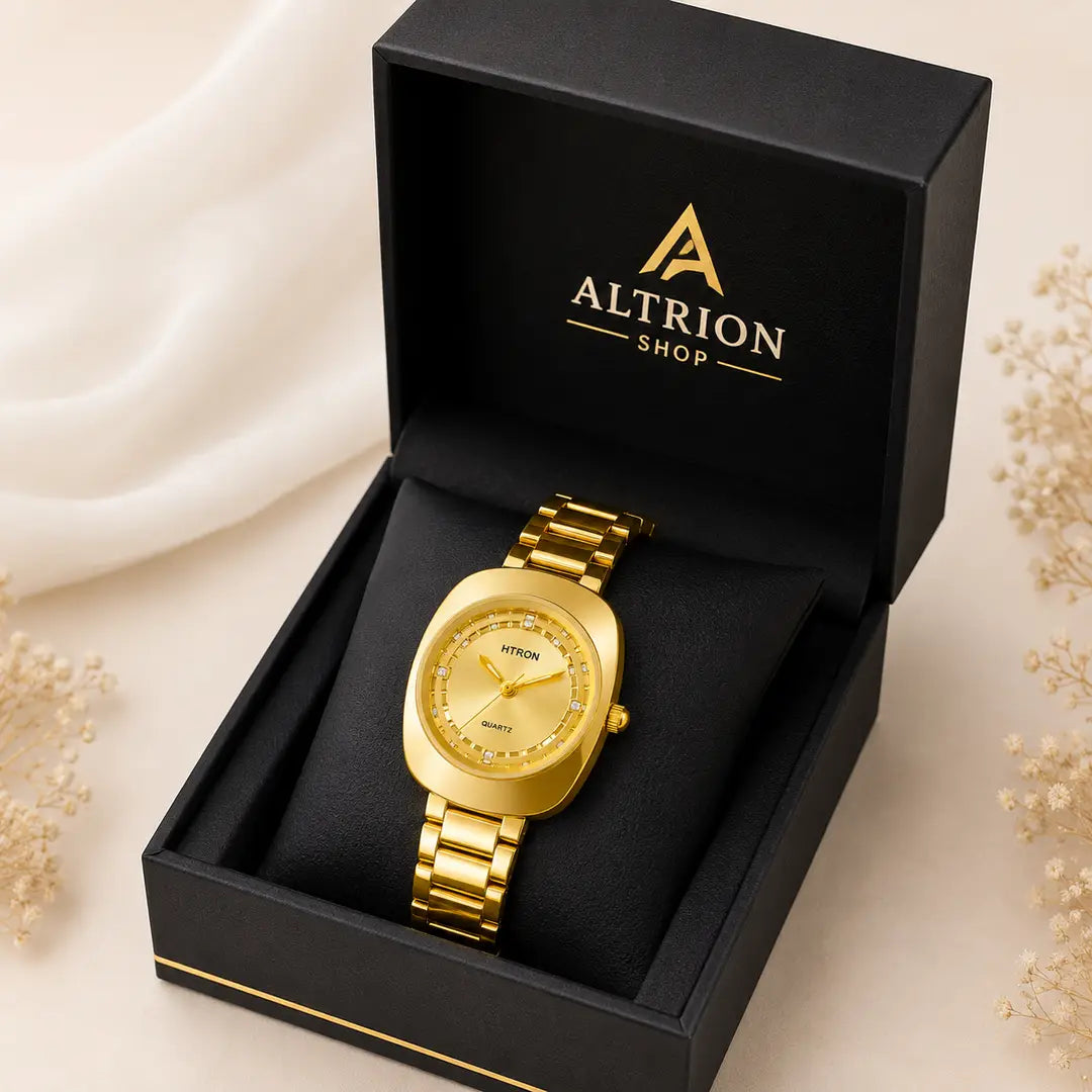 Luxury Gold Stainless Steel Quartz Watch For Men - Professional Formal Wristwatch For Business & Office Wear