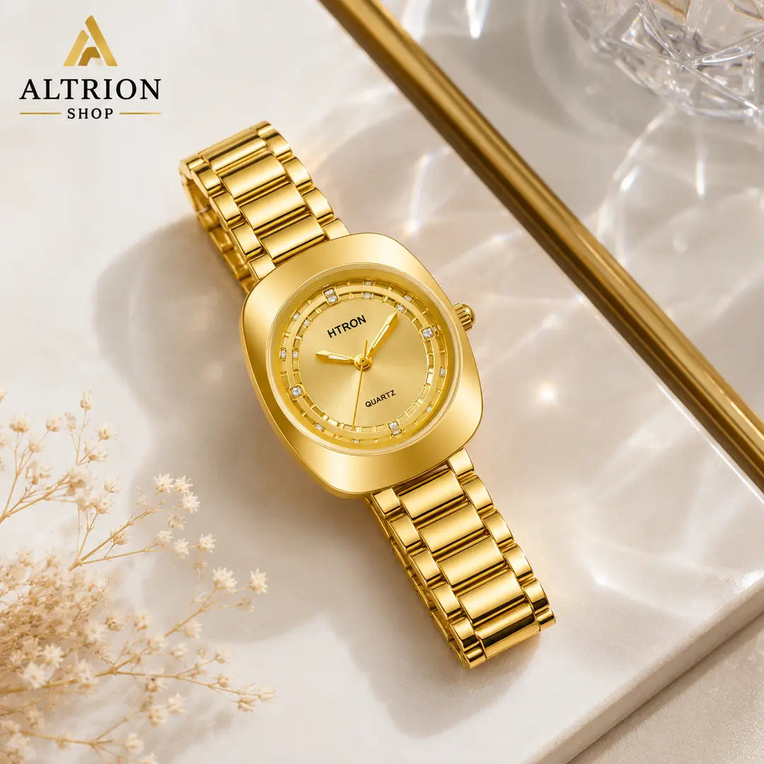 Luxury Gold Stainless Steel Quartz Watch For Men - Professional Formal Wristwatch For Business & Office Wear
