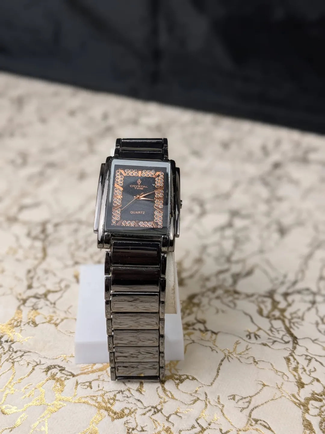 Men's & Boys' Stylish Square Stainless Steel Chain Watch – Multi-Color Dial