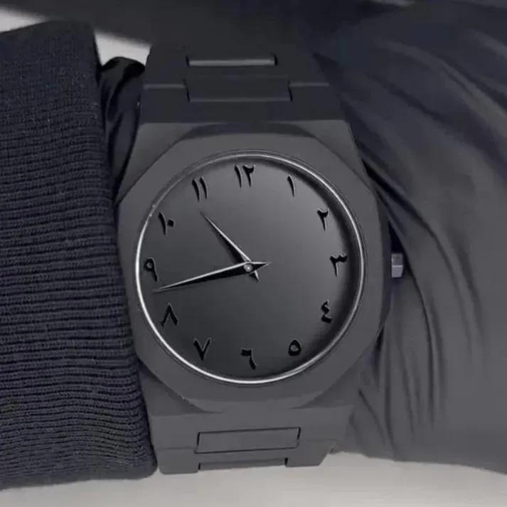 Men's Imported Black Carbon Fiber Quartz Analog Watch