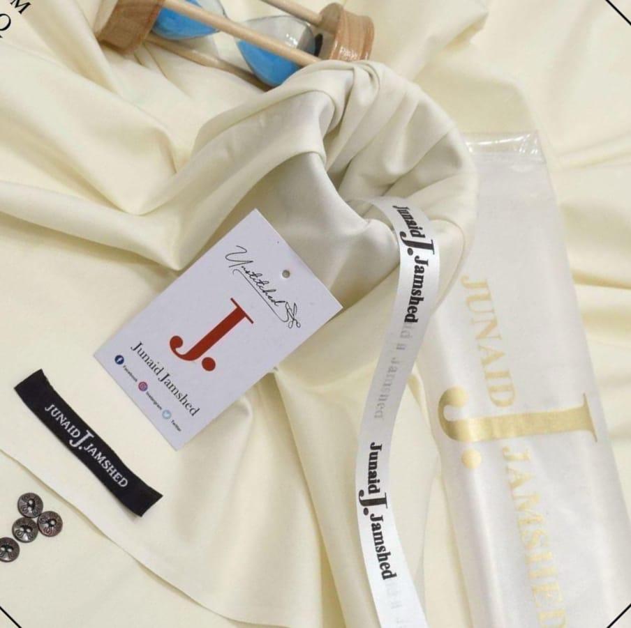 Men's Premium Unstitched Wash & Wear Suit – Cream Off White | Elegant & Comfortable
