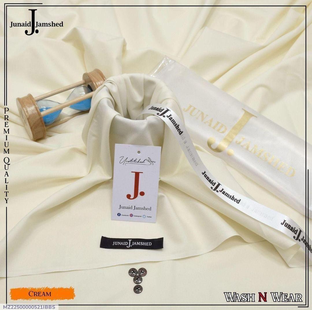 Men's Premium Unstitched Wash & Wear Suit – Cream Off White | Elegant & Comfortable