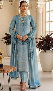 Lawn Suit Blue Printed Spring Summer Collection