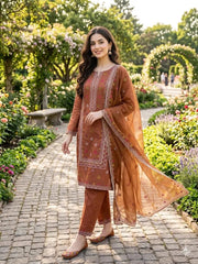 Earthly Grace – 3-Piece Chikankari Embroidered Lawn Suite