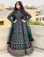 Emerald Flora – Katan Silk Maxi Suit