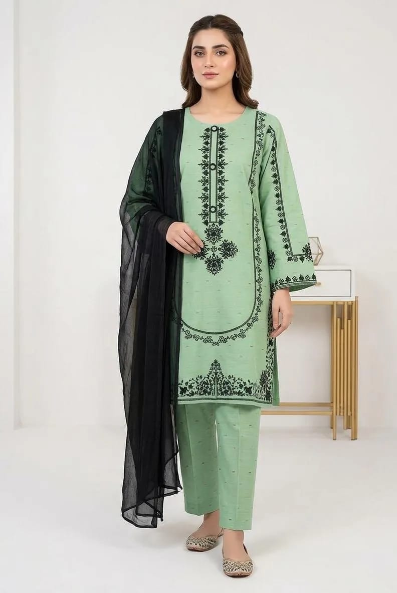 Lawn Elegance – Embroidered Cotton Lawn 3-Piece Stitched Set