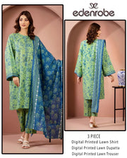 Green Digital Vista – Premium Digital Printed Lawn 3-Piece Unstitched Suit