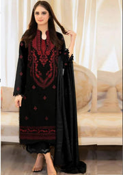 Midnight Diamond – Heavy Embroidered Black Lawn Suit with Digital Print Dupatta