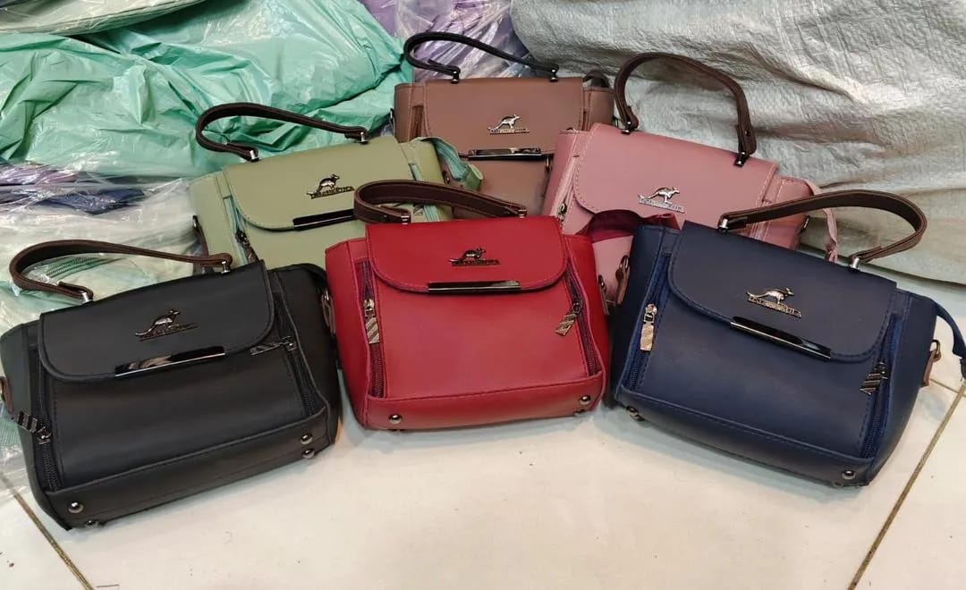 Stylish Pink Leather Crossbody Bag For Girls - Multipurpose Handbag