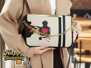 Chic Off-White Printed Canvas Crossbody Bag For Women - Casual Handbag
