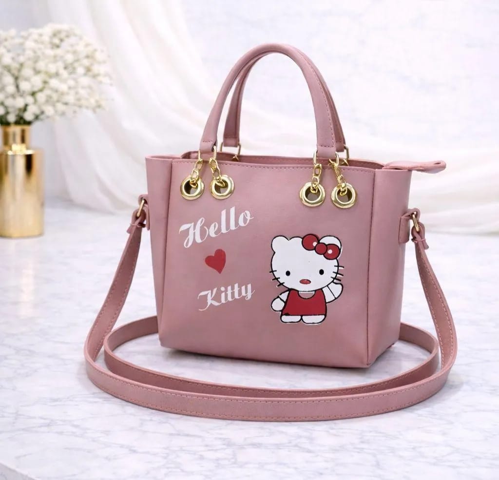 Elegant Peach PU Leather Crossbody Bag For Girls - Stylish Handbag