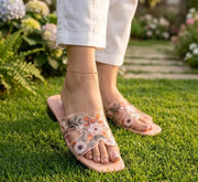 Elegant Pink Synthetic Leather Flats For Women - Casual & Semi-Formal Footwear