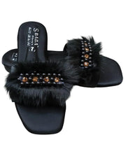 Classic Black Plain Rexine Flats For Women - Versatile Casual & Formal Footwea