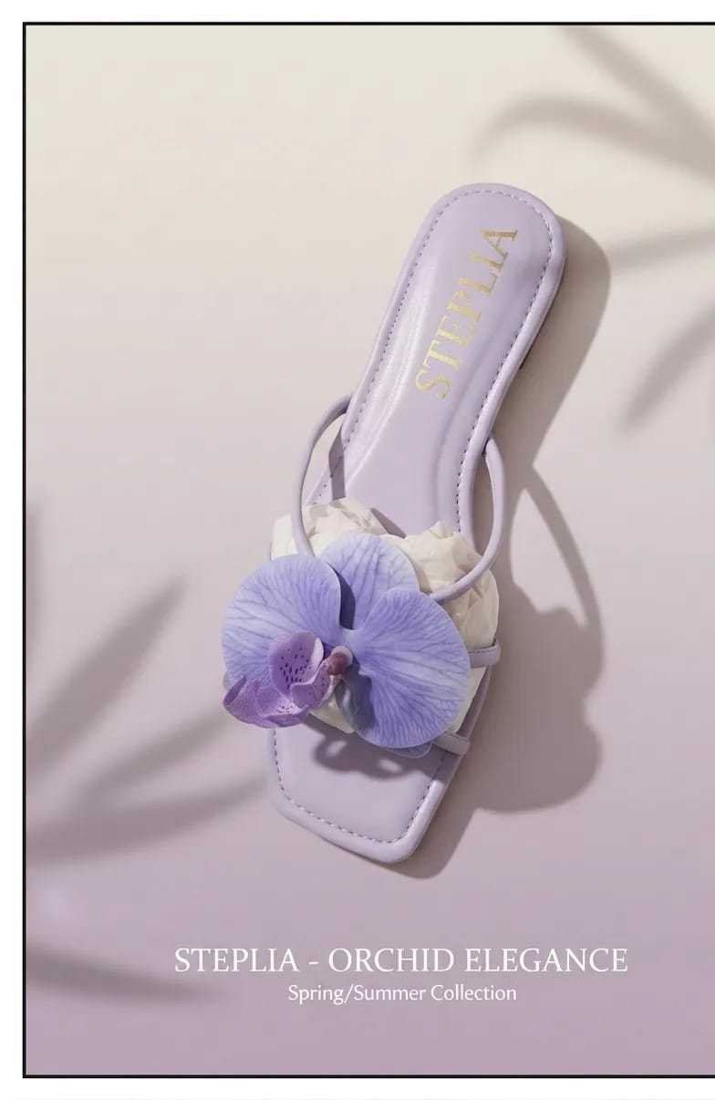 Chic Purple Bow Embellished Rexine Slippers For Women - Fancy Flat Footwear