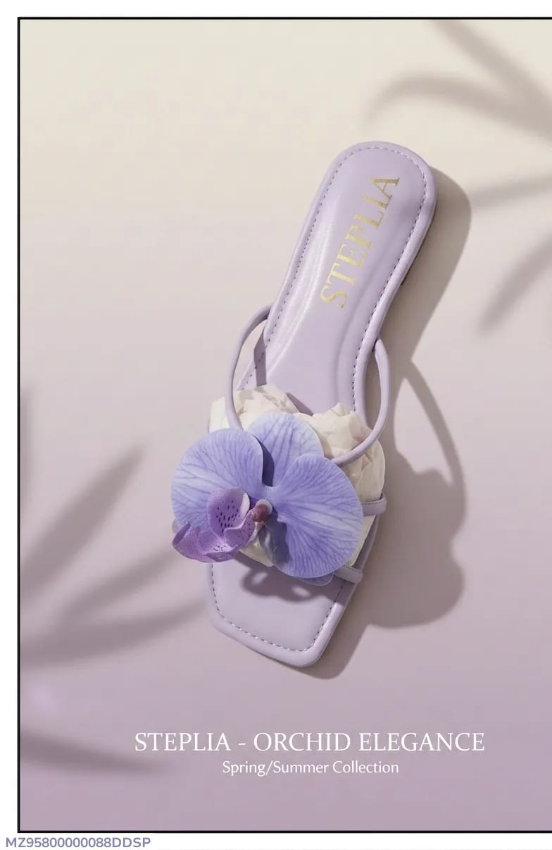 Chic Purple Bow Embellished Rexine Slippers For Women - Fancy Flat Footwear