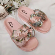 Trendy Pink Textured Rubber Flats For Women - Soft & Non-Slip Casual Footwear