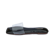 Classic Black Plain Rexine Flats For Women - Versatile Semi-Formal Footwear