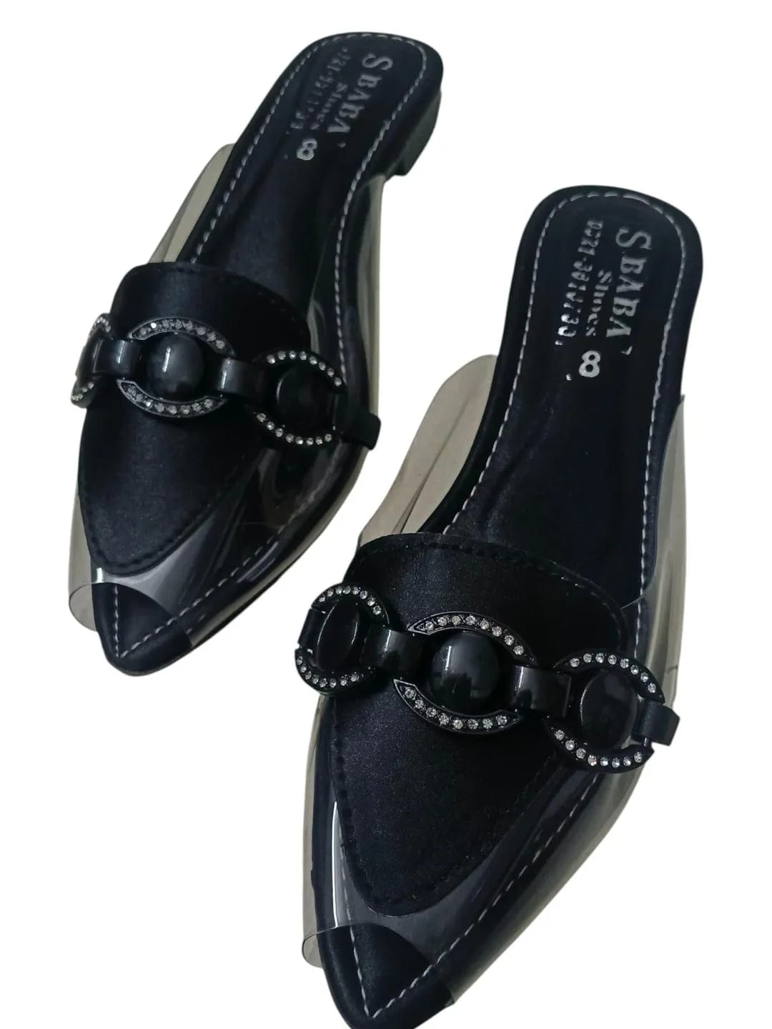 Luxe Black Plain Satin Flats For Women - Versatile Fancy & Formal Footwear