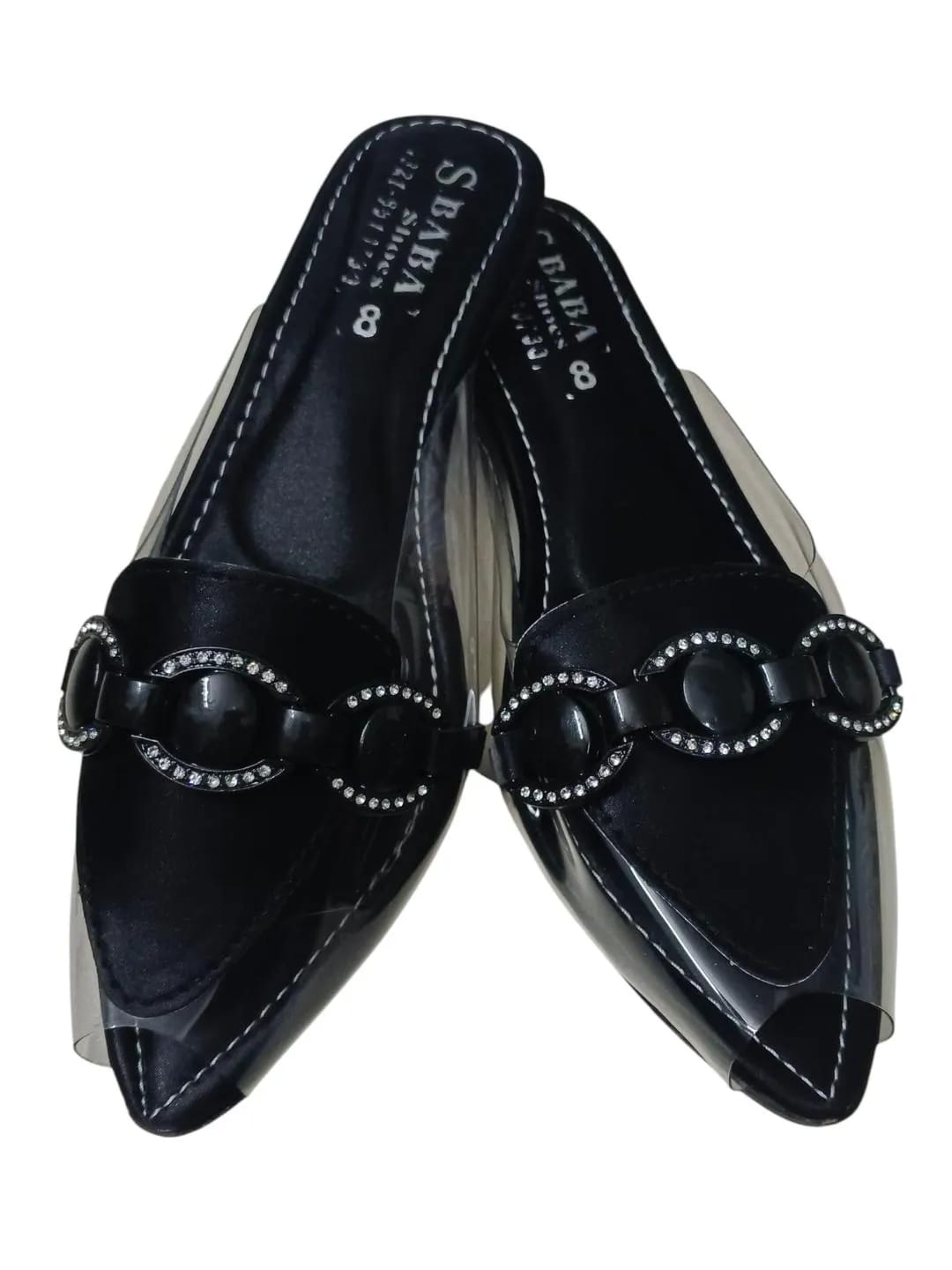 Luxe Black Plain Satin Flats For Women - Versatile Fancy & Formal Footwear