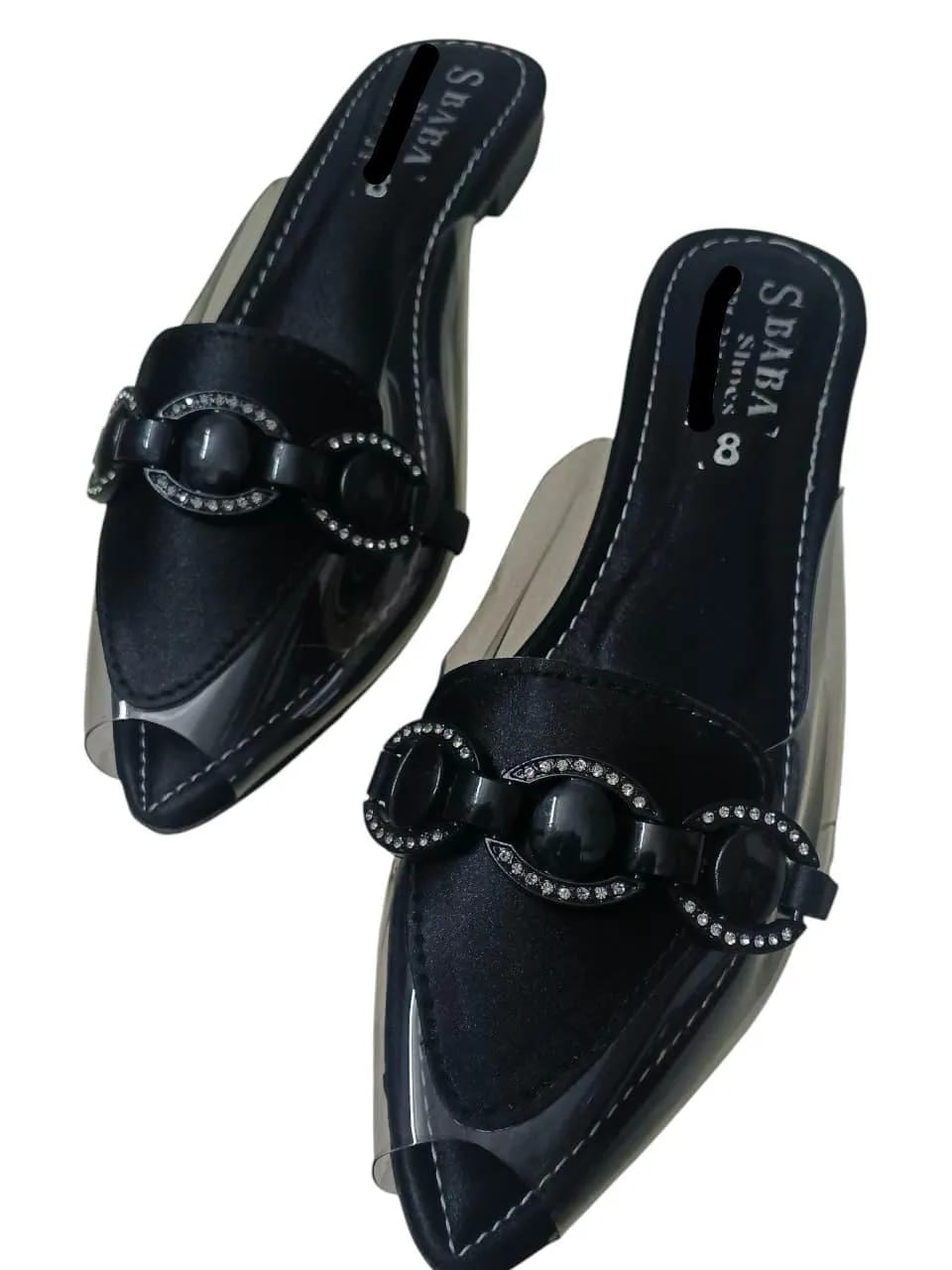 Luxe Black Plain Satin Flats For Women - Versatile Fancy & Formal Footwear