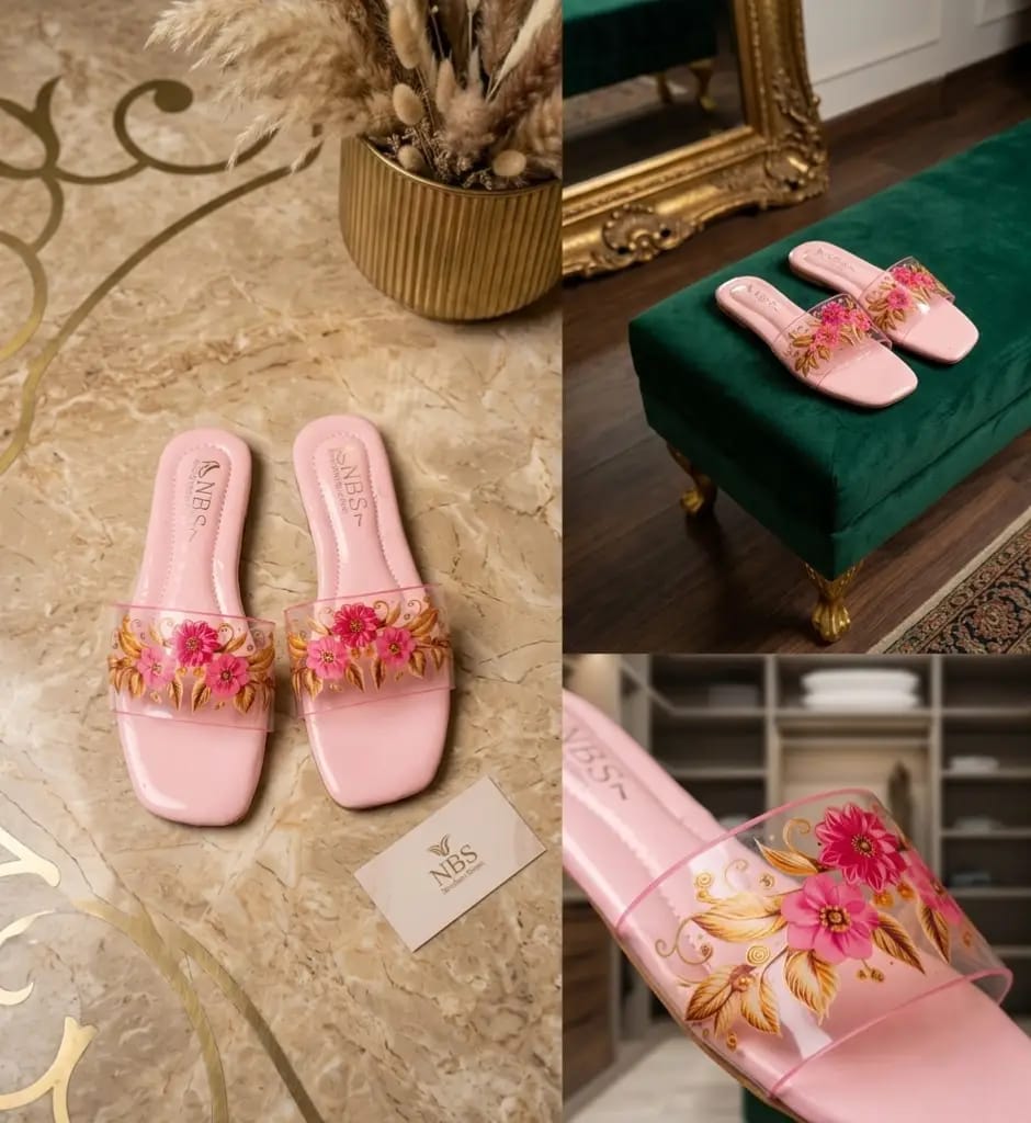 Trending Pink Rhinestone Synthetic Leather Flats For Women - Fancy & Versatile Footwear