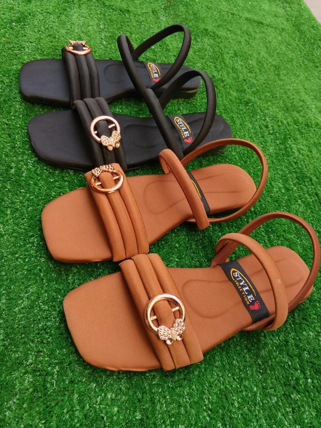 Classic Black Plain Synthetic Leather Flats For Women - Versatile & Elegant Footwear