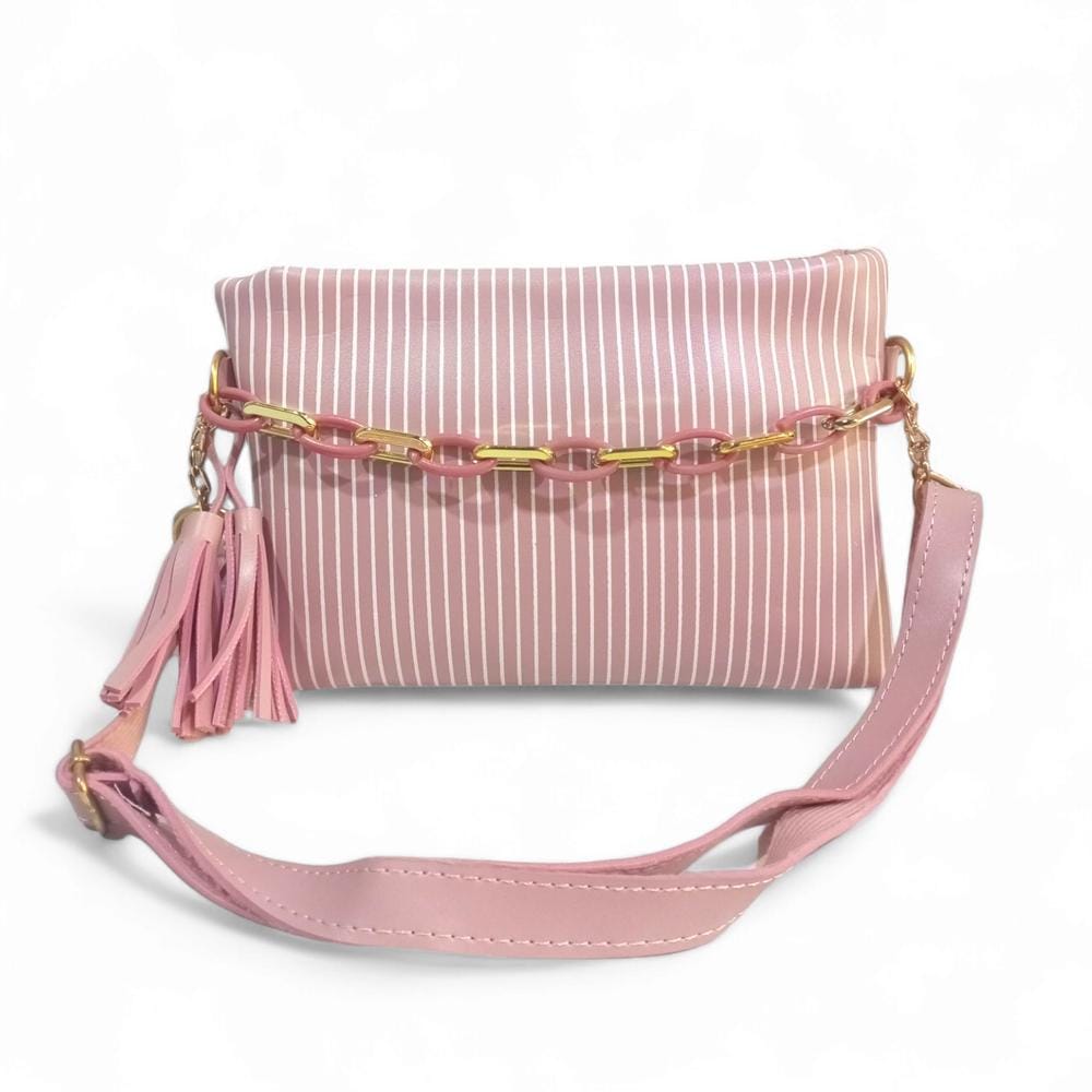 Stylish Printed PU Leather Wallet On A Chain For Women - Multipurpose Chain Strap Crossbody Bag