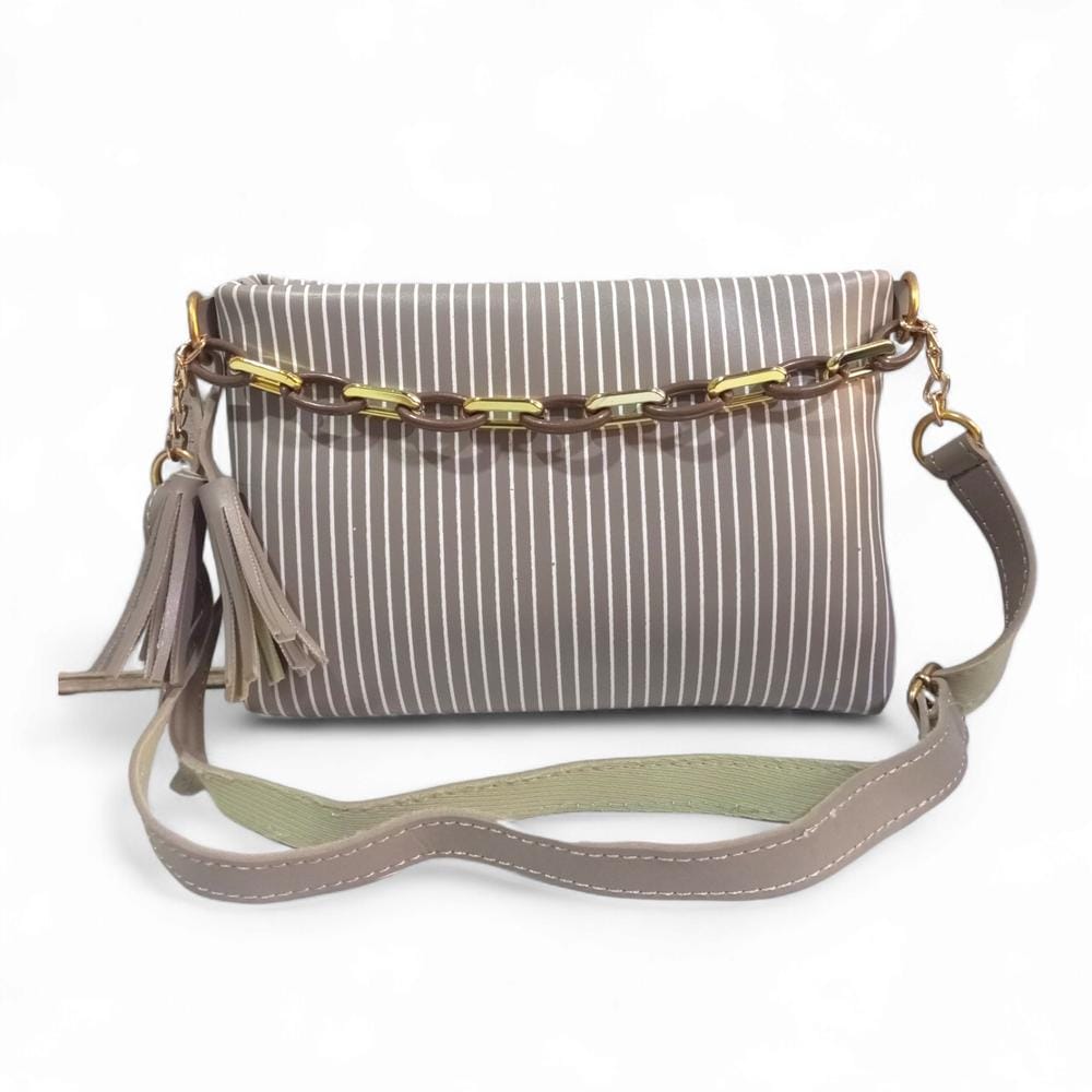 Stylish Printed PU Leather Wallet On A Chain For Women - Multipurpose Chain Strap Crossbody Bag