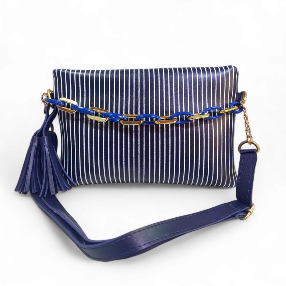 Stylish Printed PU Leather Wallet On A Chain For Women - Multipurpose Chain Strap Crossbody Bag