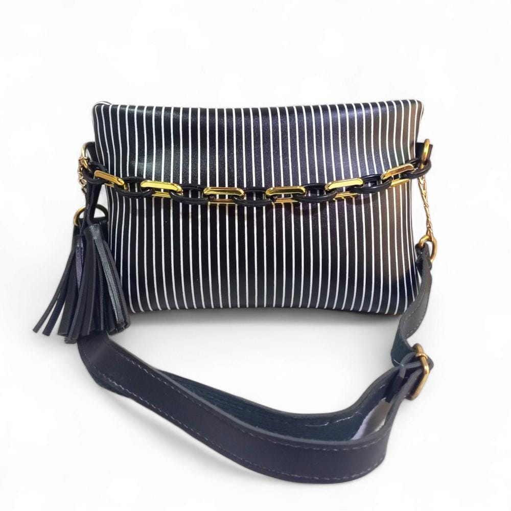 Stylish Printed PU Leather Wallet On A Chain For Women - Multipurpose Chain Strap Crossbody Bag