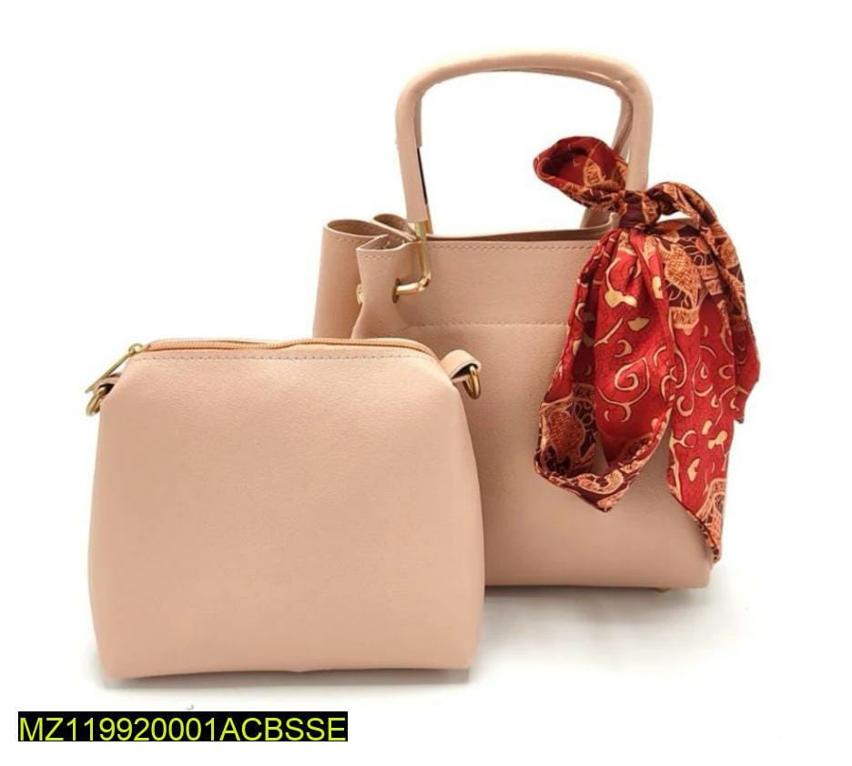 Chic 2-Piece Pink PU Leather Crossbody Bag Set For Women - Stylish & Versatile Handbags