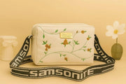 Cute White Plain PU Leather Multipurpose Crossbody Bag For Girls - Stylish & Compact Purse