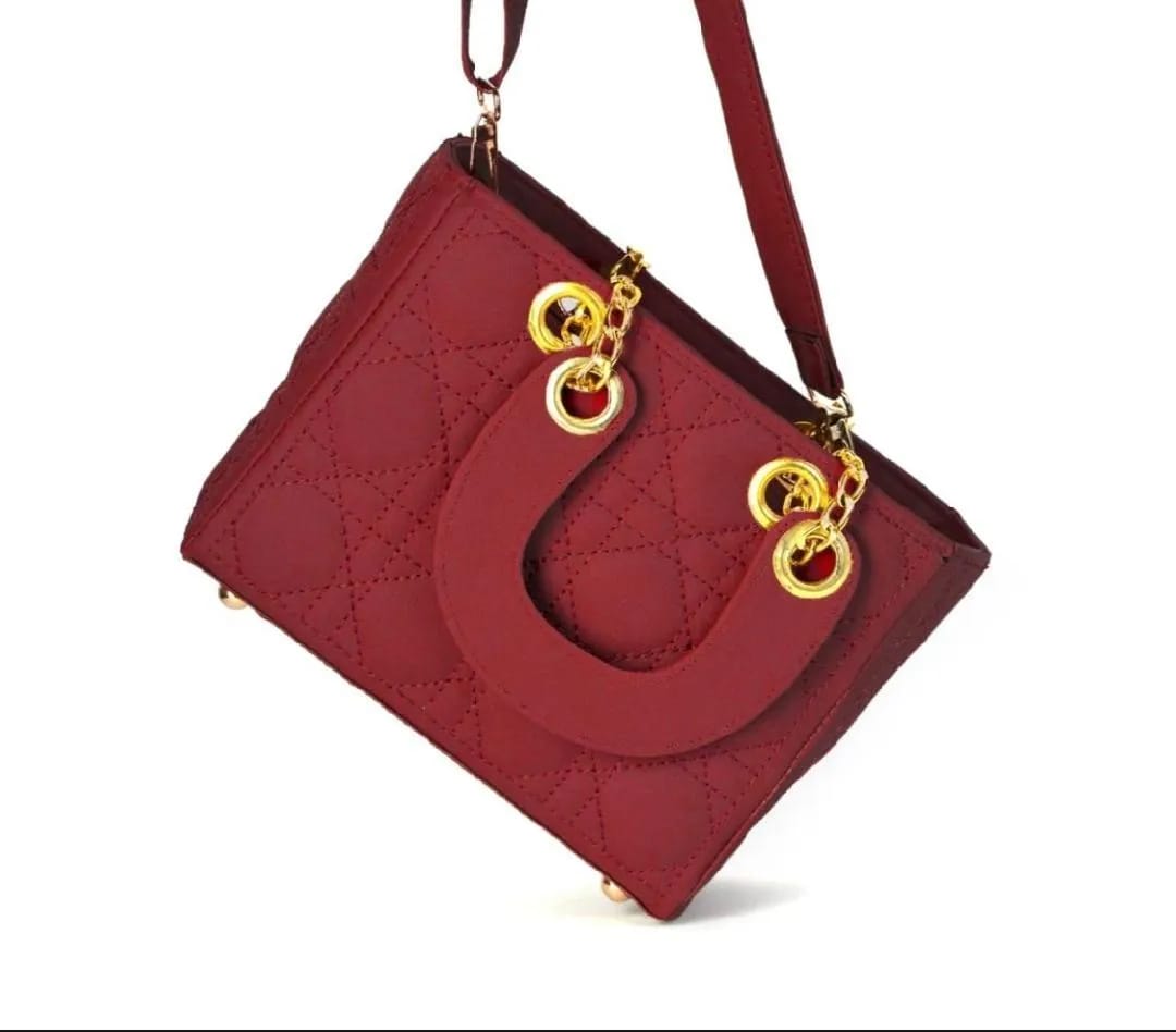 Elegant Maroon Embroidered Rexine Multipurpose Crossbody Bag For Girls - Stylish Handbag