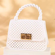 Chic Multicolor Acrylic Mini Chain Crossbody Bag For Girls - Stylish & Cute Small Handbag
