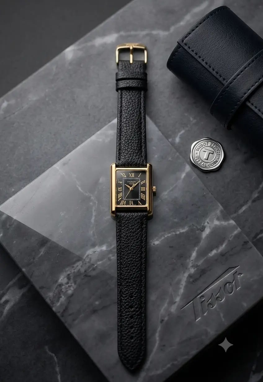 Classy Square Dial PU Leather Strap Watch For Women - Slim Analogue Wristwatch