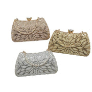 Luxury Gold Evening Handbag - Elegant European Style Bridal & Party Wear Clutch